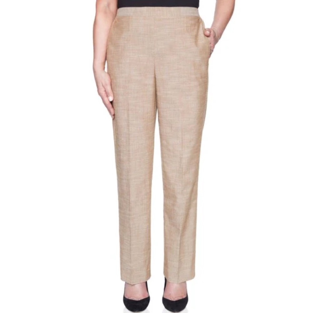 Alfred Dunner Desert‎ Oasis Collection Straight Leg Pants in Bamboo | NWT
